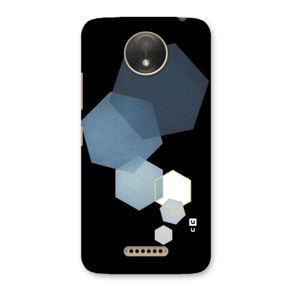 Shades Of Blue Shapes Back Case for Moto C Plus