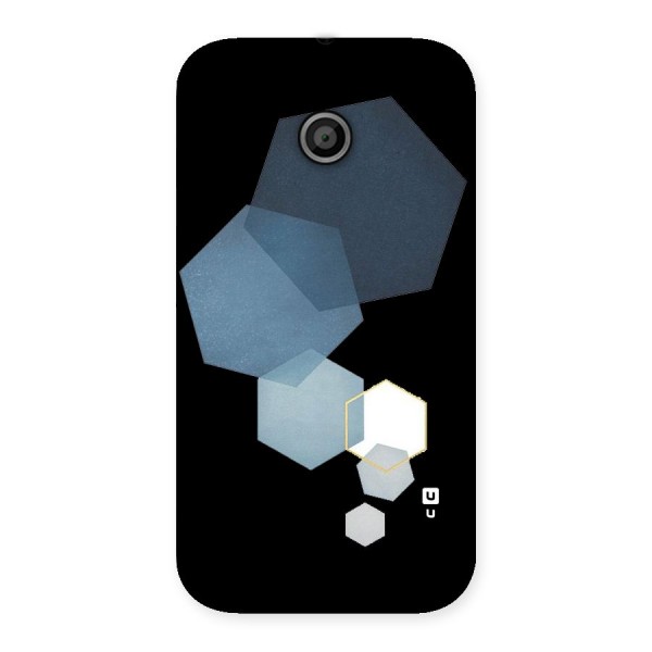 Shades Of Blue Shapes Back Case for Moto E