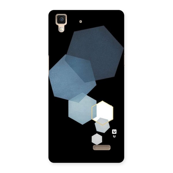 Shades Of Blue Shapes Back Case for Oppo R7