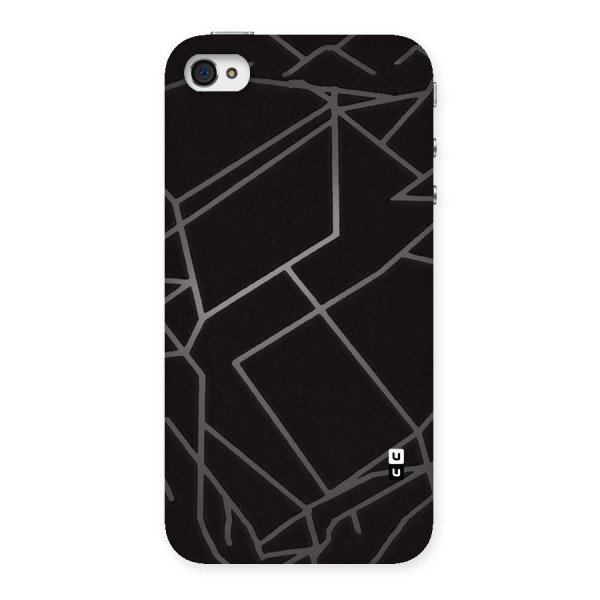 Silver Angle Design Back Case for iPhone 4 4s