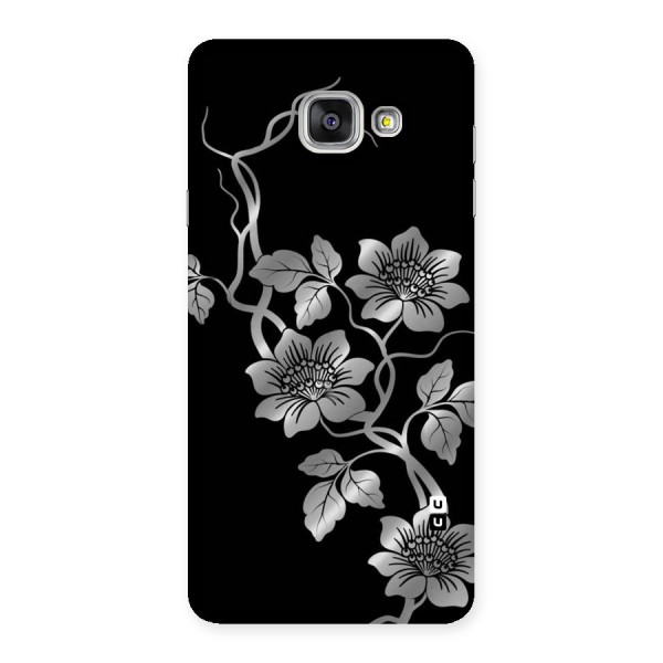 Silver Grey Flowers Back Case for Galaxy A7 2016