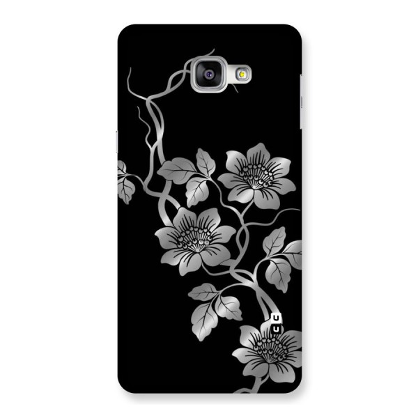 Silver Grey Flowers Back Case for Galaxy A9