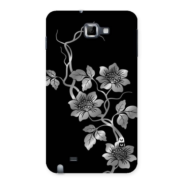 Silver Grey Flowers Back Case for Galaxy Note