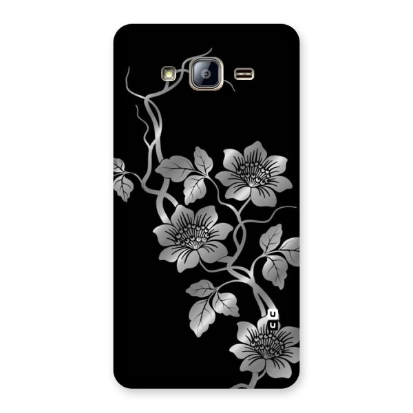 Silver Grey Flowers Back Case for Galaxy On5