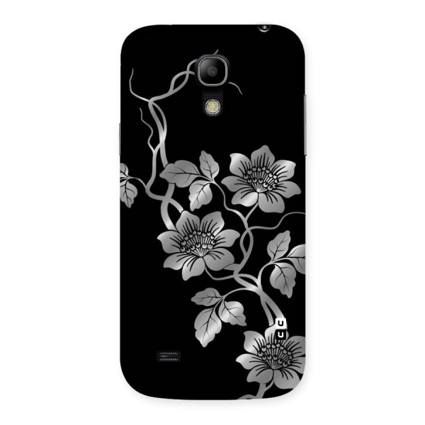 Silver Grey Flowers Back Case for Galaxy S4 Mini