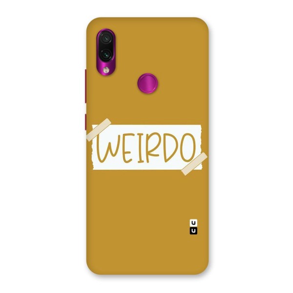 Simple Weirdo Back Case for Redmi Note 7 Pro