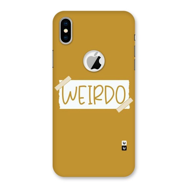 Simple Weirdo Back Case for iPhone XS Logo Cut