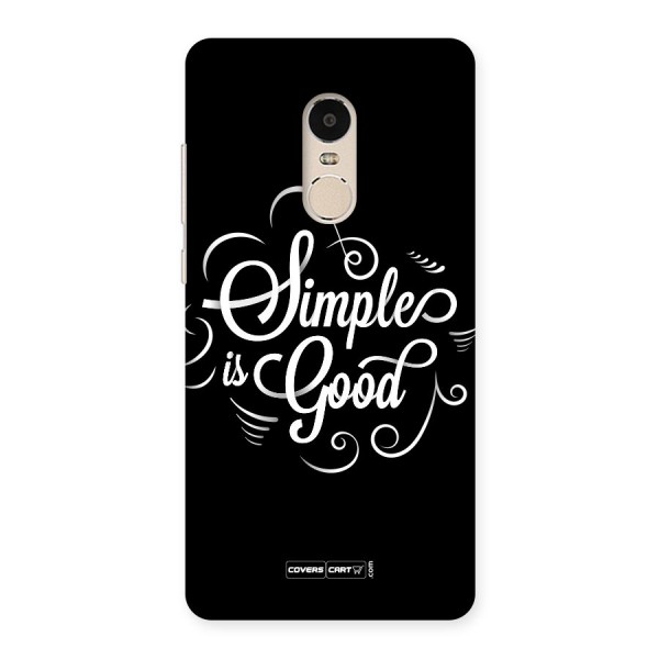 Simple is Good Back Case for Xiaomi Redmi Note 4