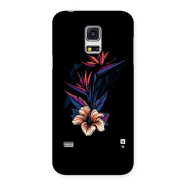 Single Painted Flower Back Case for Galaxy S5 Mini