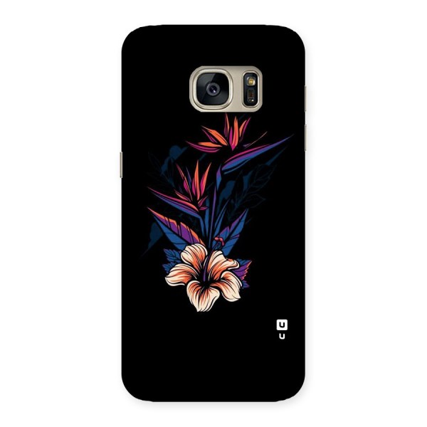 Single Painted Flower Back Case for Galaxy S7