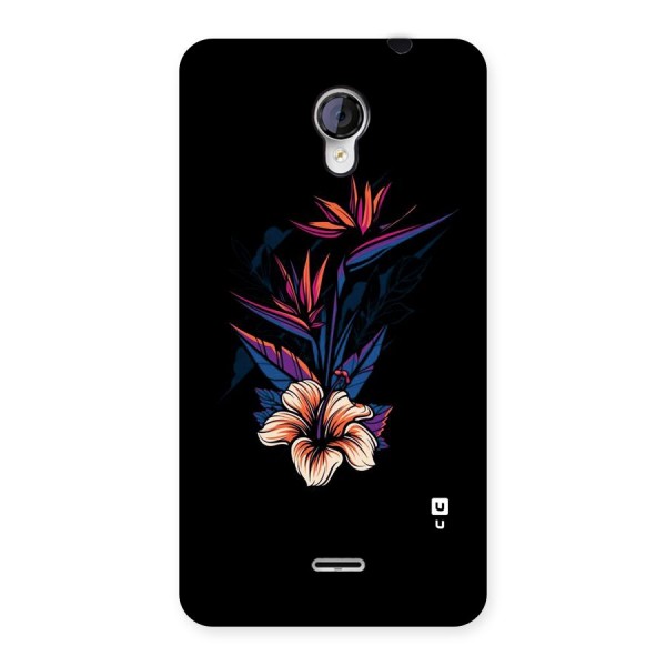 Single Painted Flower Back Case for Micromax Unite 2 A106