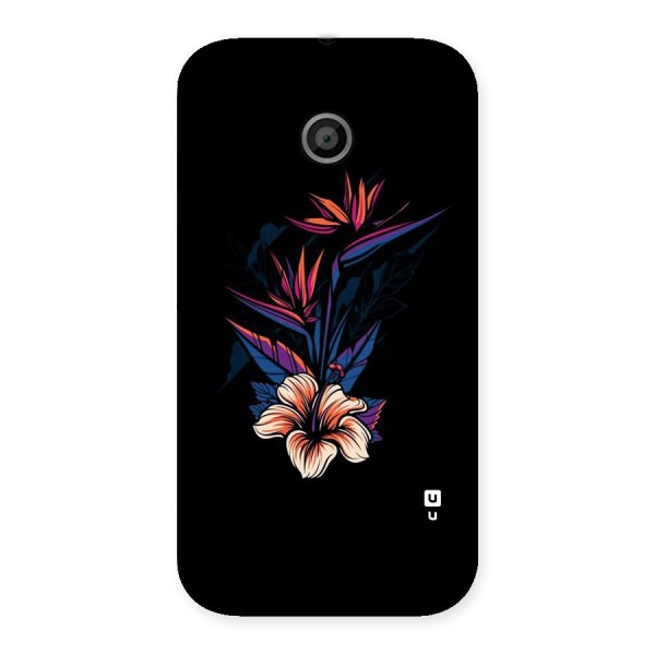 Single Painted Flower Back Case for Moto E