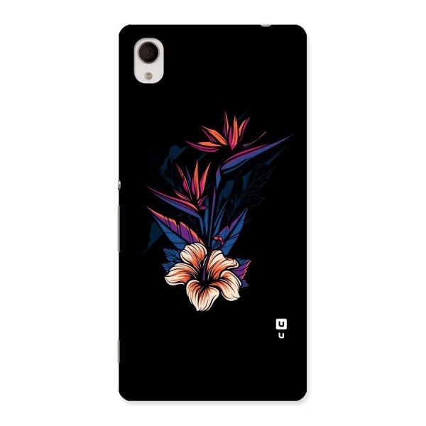 Single Painted Flower Back Case for Sony Xperia M4