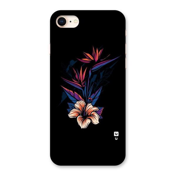 Single Painted Flower Back Case for iPhone 8