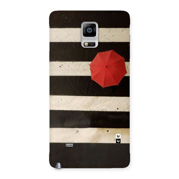 Single Red Umbrella Stripes Back Case for Galaxy Note 4