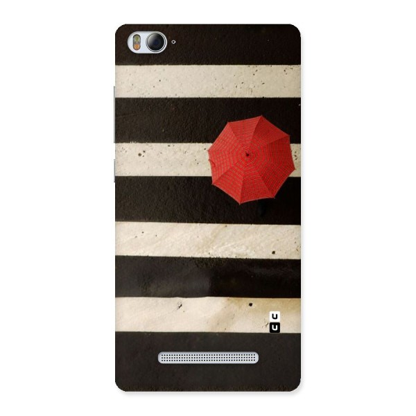 Single Red Umbrella Stripes Back Case for Xiaomi Mi4i