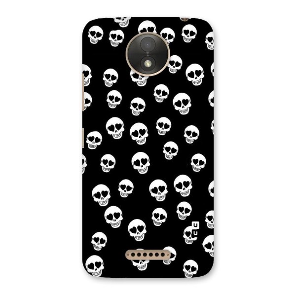 Skull Heart Back Case for Moto C Plus