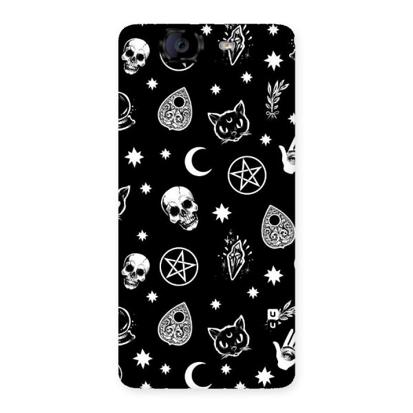 Skull Moon Design Back Case for Canvas Knight A350