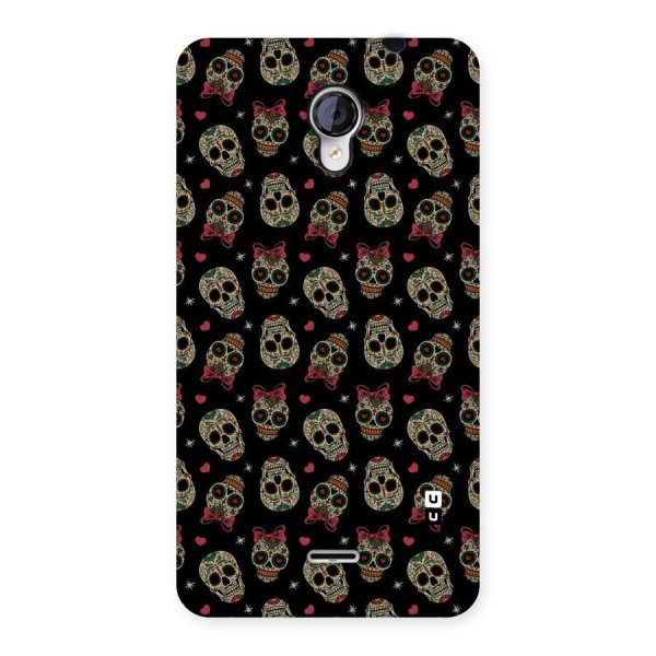 Skull Pattern Back Case for Micromax Unite 2 A106