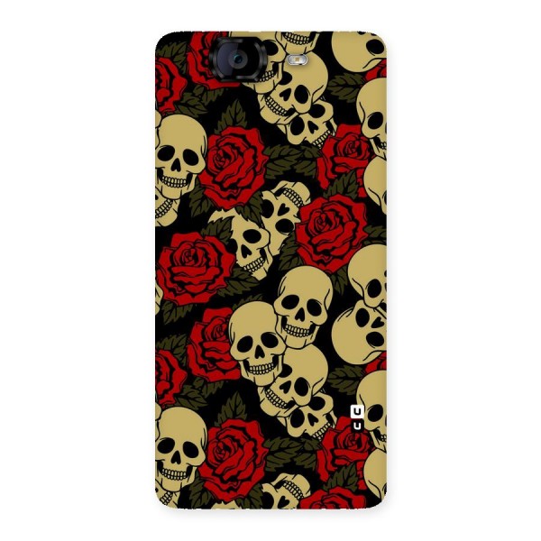 Skulled Roses Back Case for Canvas Knight A350