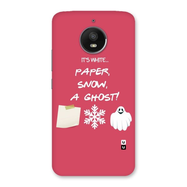 Snow Paper Back Case for Moto E4 Plus