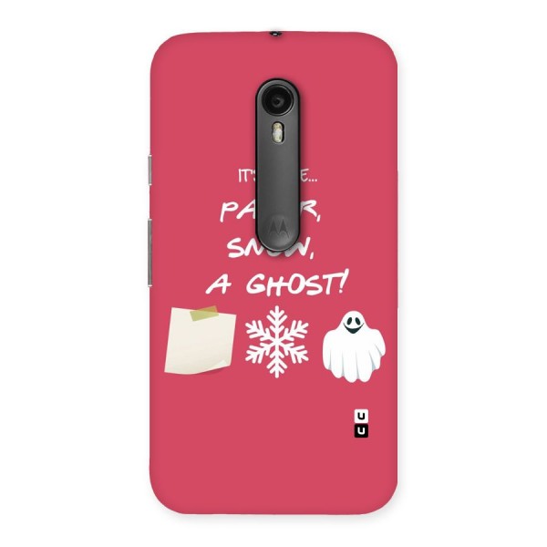 Snow Paper Back Case for Moto G3