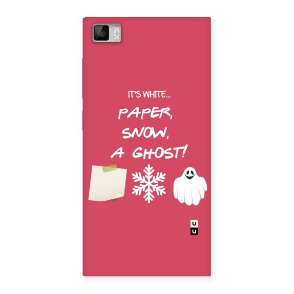 Snow Paper Back Case for Xiaomi Mi3