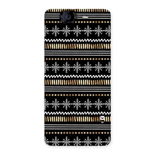 Snowflakes Gold Back Case for Canvas Knight A350