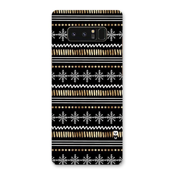 Snowflakes Gold Back Case for Galaxy Note 8