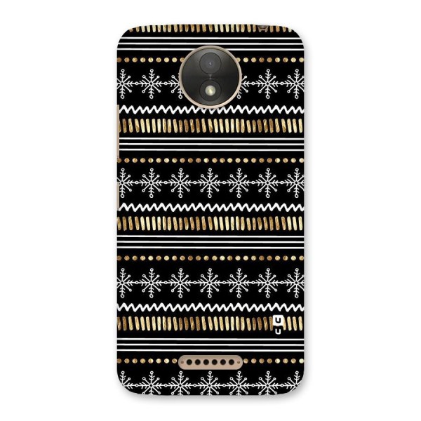 Snowflakes Gold Back Case for Moto C Plus