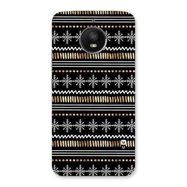 Snowflakes Gold Back Case for Moto E4 Plus