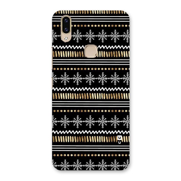 Snowflakes Gold Back Case for Vivo V9