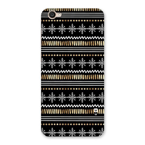 Snowflakes Gold Back Case for Vivo Y55s