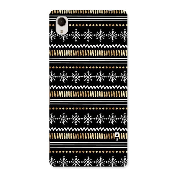 Snowflakes Gold Back Case for Xperia M4 Aqua