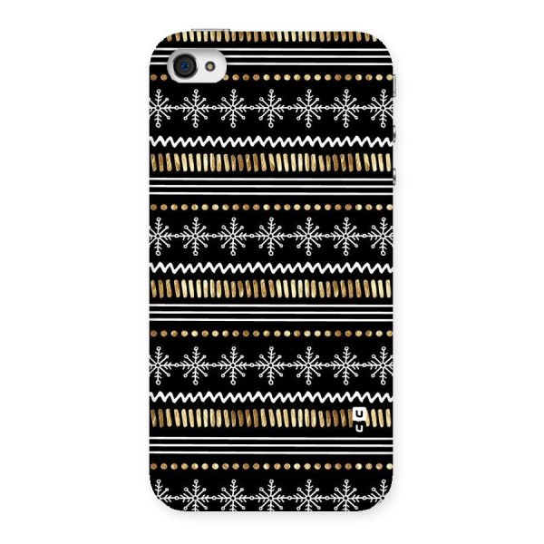 Snowflakes Gold Back Case for iPhone 4 4s