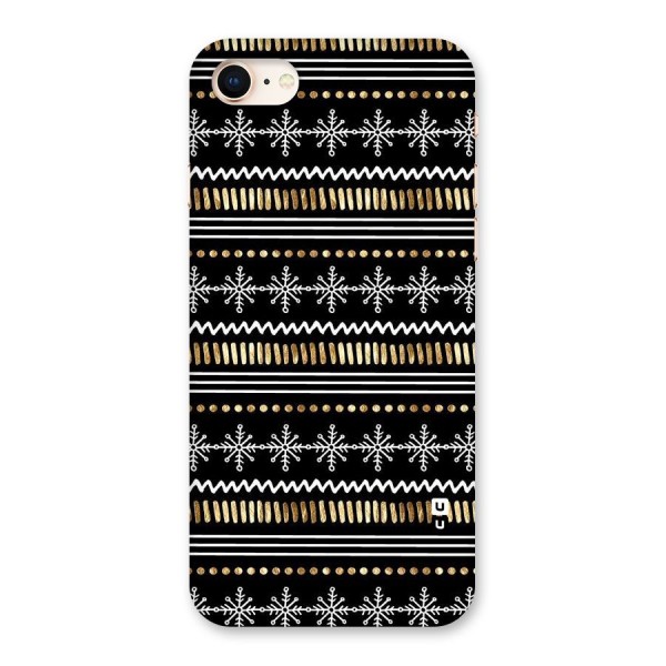 Snowflakes Gold Back Case for iPhone 8