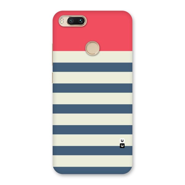 Solid Orange And Stripes Back Case for Mi A1