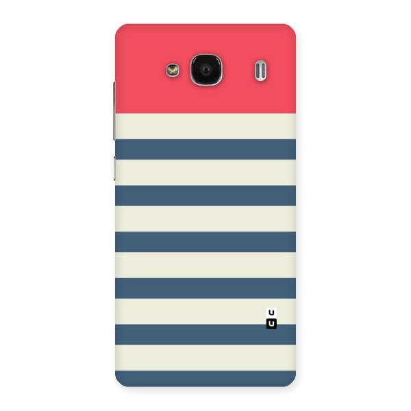 Solid Orange And Stripes Back Case for Redmi 2