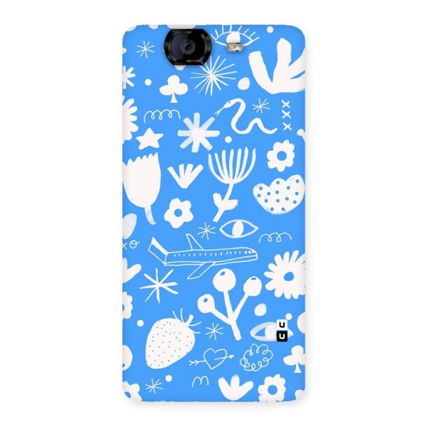 Space Blue Pattern Back Case for Canvas Knight A350