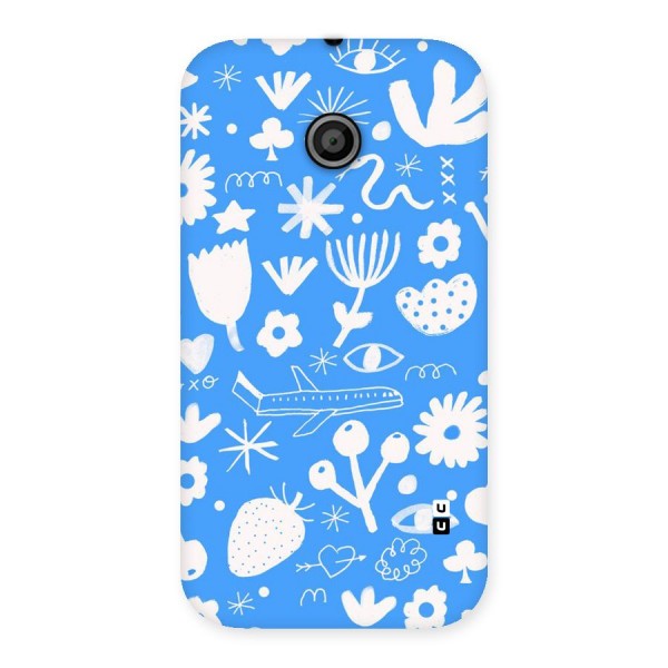 Space Blue Pattern Back Case for Moto E