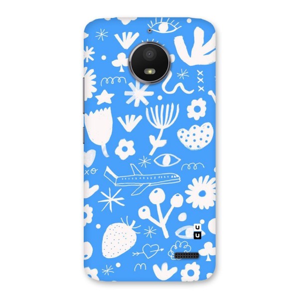 Space Blue Pattern Back Case for Moto E4