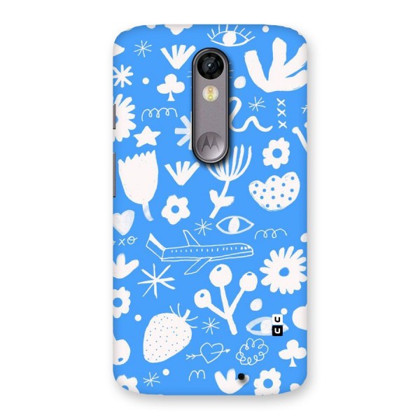 Space Blue Pattern Back Case for Moto X Force