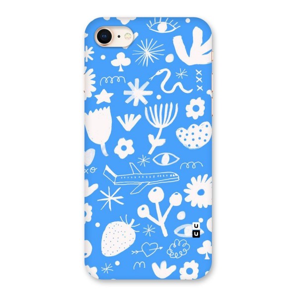 Space Blue Pattern Back Case for iPhone 8