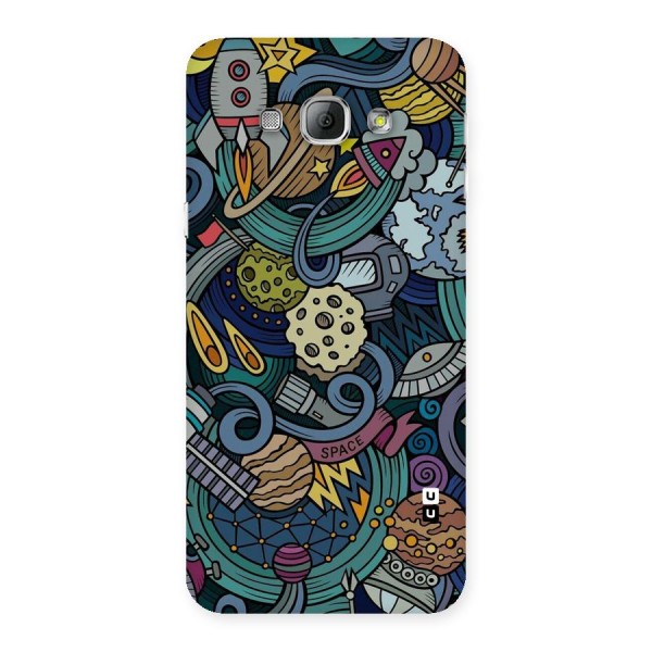 Space Pattern Blue Back Case for Galaxy A8