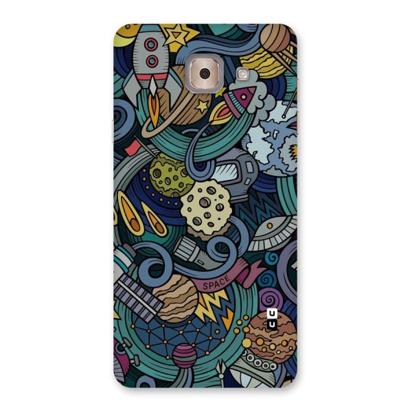 Space Pattern Blue Back Case for Galaxy J7 Max