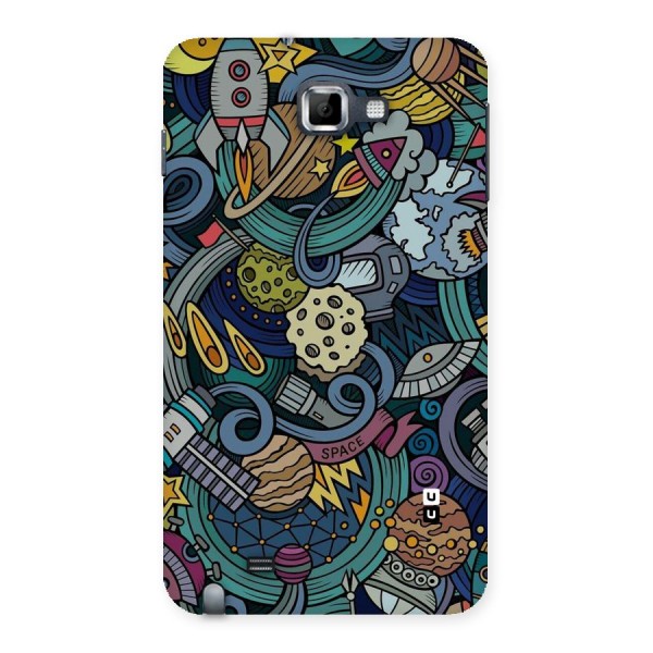 Space Pattern Blue Back Case for Galaxy Note