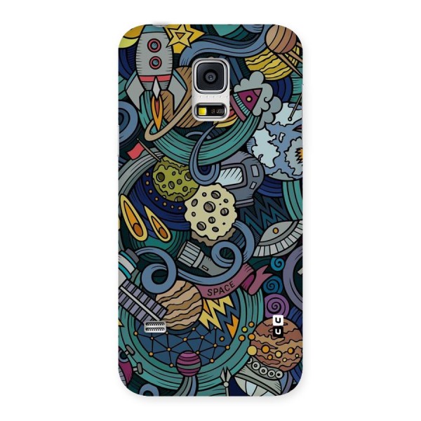 Space Pattern Blue Back Case for Galaxy S5 Mini