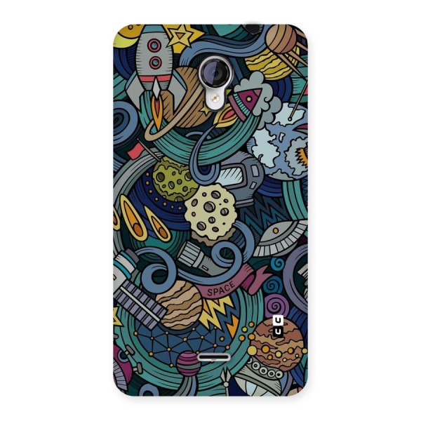 Space Pattern Blue Back Case for Micromax Unite 2 A106