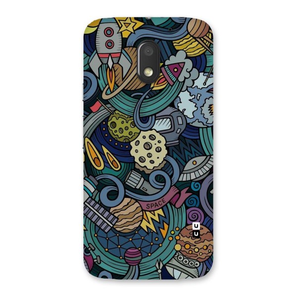 Space Pattern Blue Back Case for Moto E3 Power