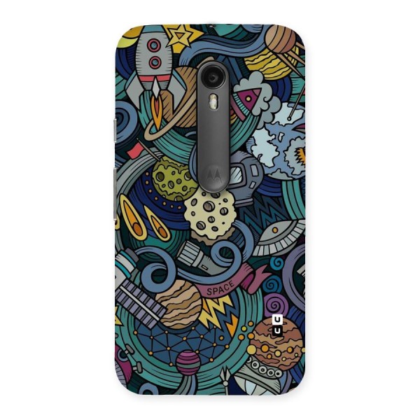 Space Pattern Blue Back Case for Moto G3